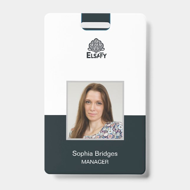 customizable Employee ID Card Badge (Front)