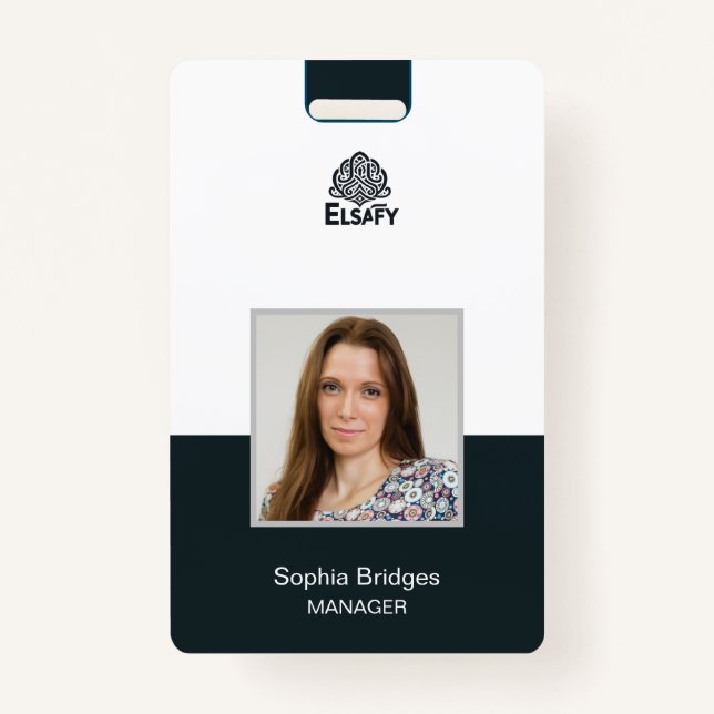 customizable Employee ID Card Badge (Front)