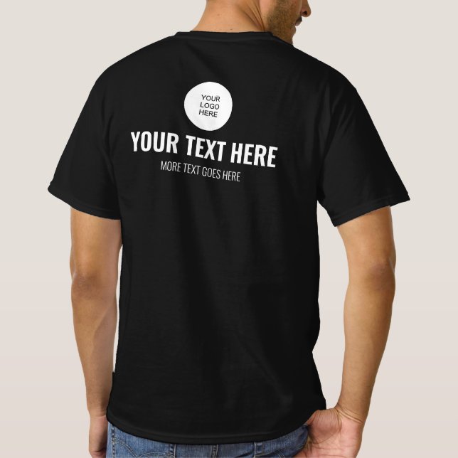 Customizable Employee Staff Team Member Mens T-Shirt (Back)