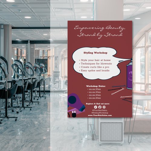 Customizable Empowering Beauty Workshop Poster
