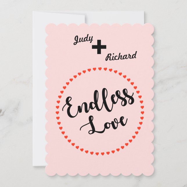 (Customizable) Endless Love Note Card (Front)