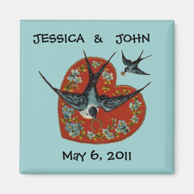 Customizable Engagement or Save the Date Magnet (Front)