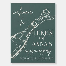 Customizable Engagement Party Welcome Sign, Custom
