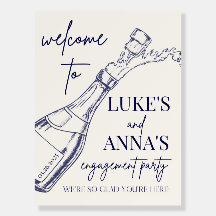 Customizable Engagement Party Welcome Sign, Custom