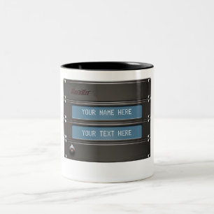 Customizable Engineer's Mug with 19" Rack & Text