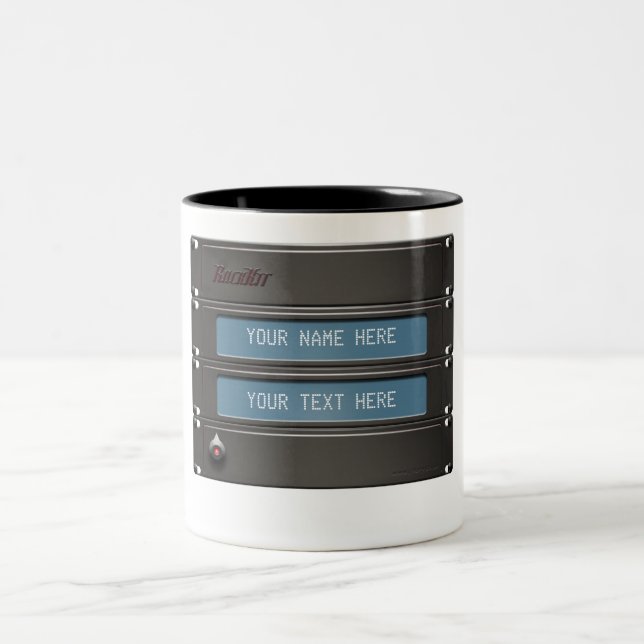 Customizable Engineer's Mug with 19" Rack & Text (Center)