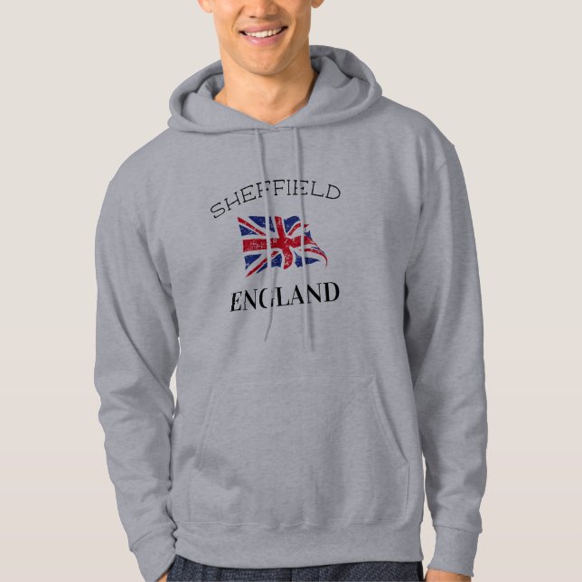 Customizable England UK (Sheffield default) Hoodie (Front)