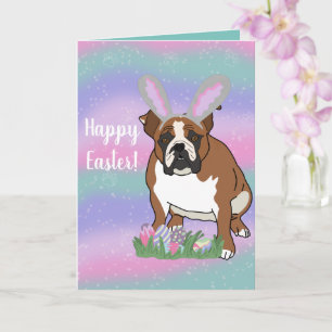 Customizable English Bulldog Easter Card