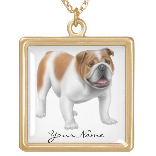Customizable English Bulldog Necklace