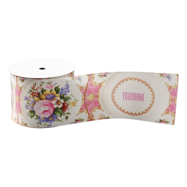 Customizable English Rose Garden Victorian Ribbon (Spool)