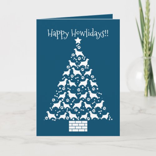 Customizable English Springer Spaniel Holiday Card