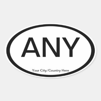Customizable Euro Oval Auto Stickers