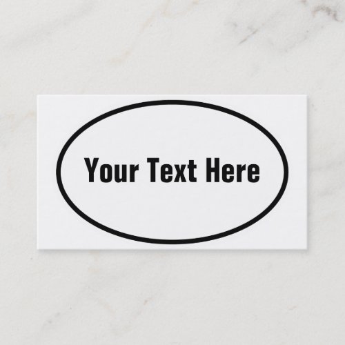 Customizable European Oval Business Card