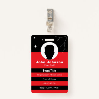 Customizable event badge ID
