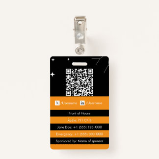 Customizable event badge ID