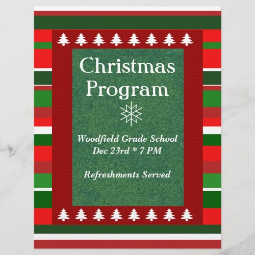 Customizable Event Christmas Program Flyer