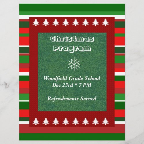 Customizable Event Christmas Program Flyer