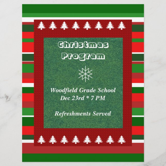 Customizable Event: Christmas Program Flyer (Front)
