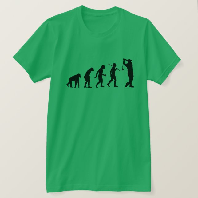 Customizable Evolution of Mankind Funny Golf  T-Shirt (Design Front)