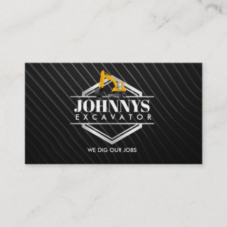 Customizable Excavator Business Cards