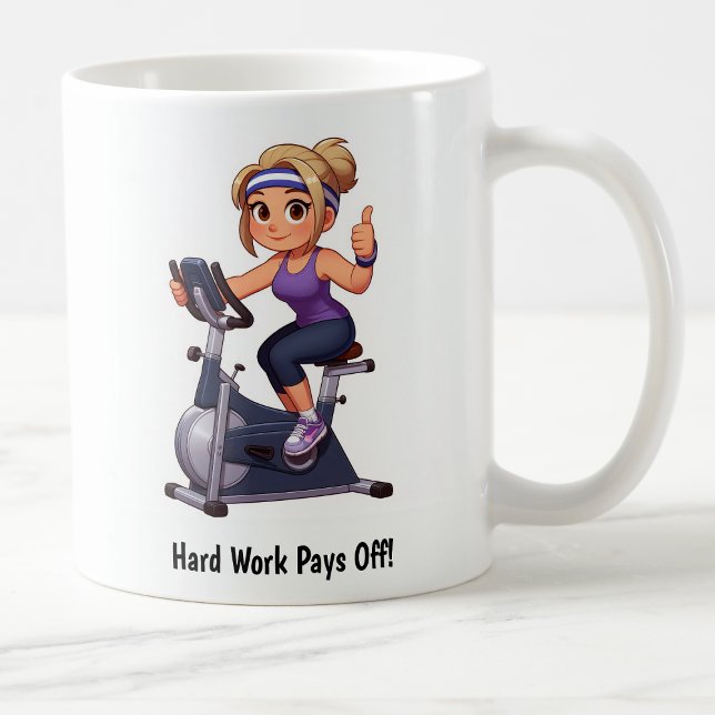 Customizable Exercise Bike Workout Coffee Mug (Creator Uploaded)