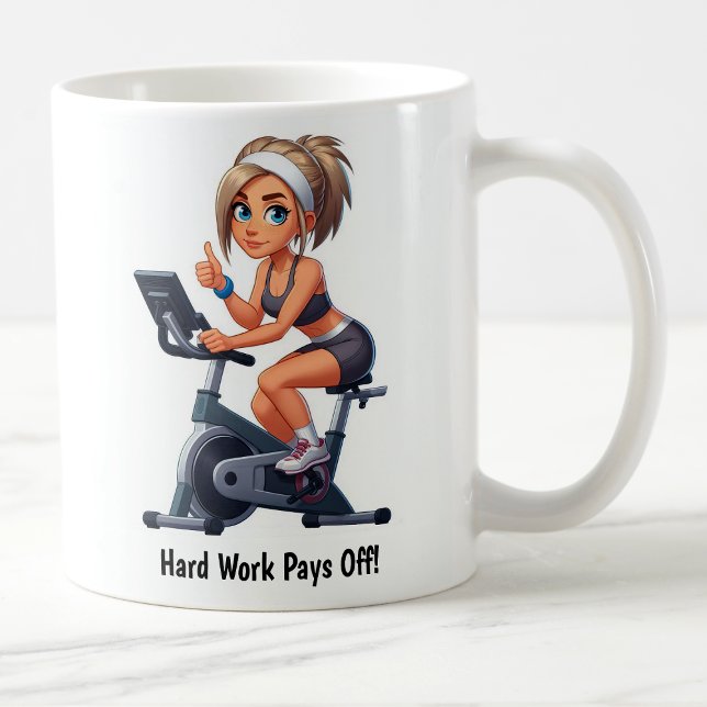 Customizable Exercise Bike Workout Coffee Mug (Creator Uploaded)