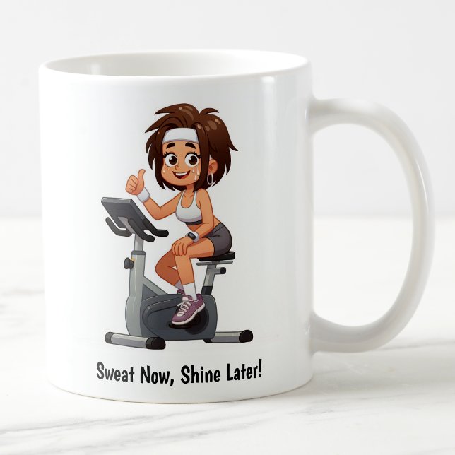 Customizable Exercise Bike Workout Coffee Mug (Creator Uploaded)