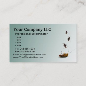 Customizable Exterminator Business Card by BigCity212 at Zazzle