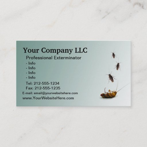 Customizable CUSTOMIZABLE Exterminator Business Card