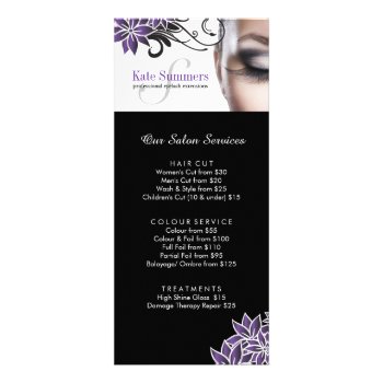 Customizable Eyelash Extension Price List Rack Card by colourfuldesigns at Zazzle