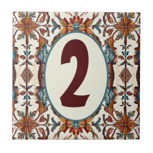 Customizable Fabulous Fall and Blue Ceramic Tile