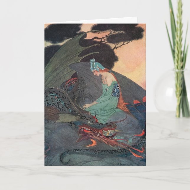 customizable faerie notecard, Elenore Abbott art Card (Front)