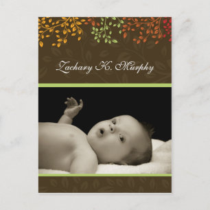 Customizable Fall Birth Announcement Template