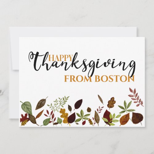 Customizable Fall Foliage Thanksgiving Card