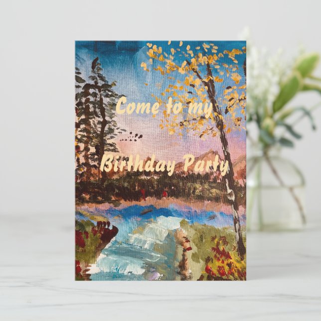 Customizable Fall Party Invitation   (Standing Front)