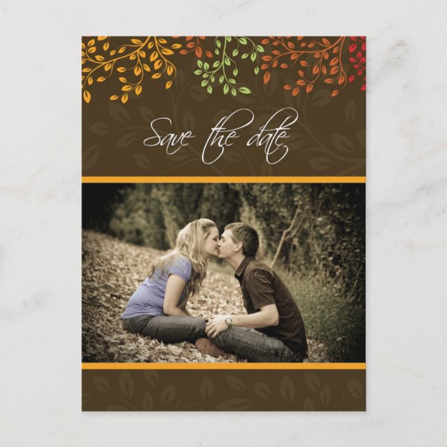 Customizable Fall Save the Date Wedding Invitation (Front)