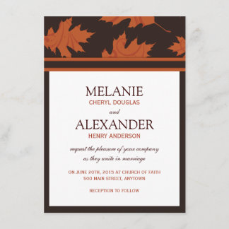 Customizable Fall Wedding Invitations