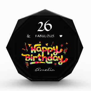 Customizable Family Birthday Trophy Acrylic Award