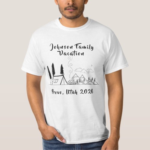 Customizable Family Camping Trip Matching Tee
