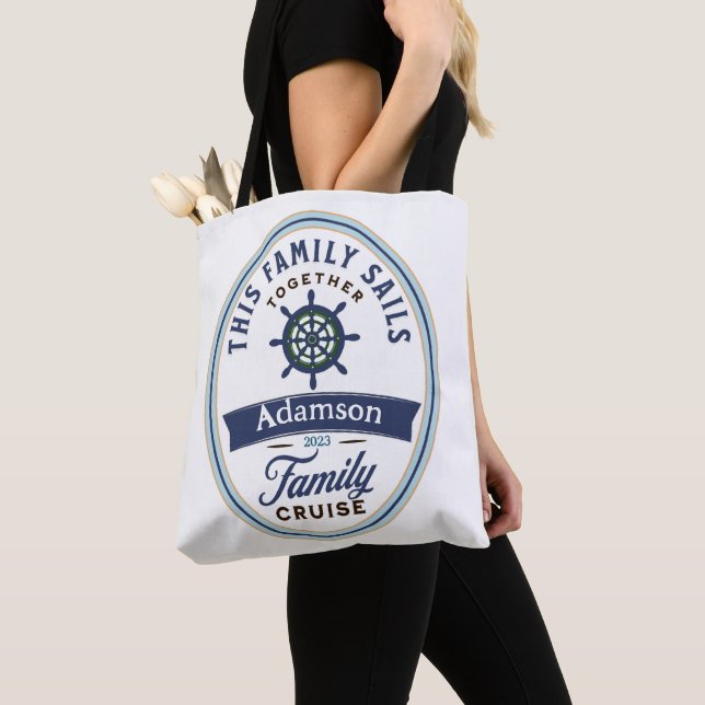 Customizable Family Cruise Tote Bag (Close Up)