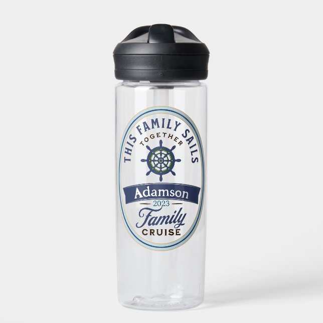 Customizable Family Cruise Water Bottle (Front)