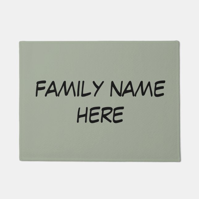 customizable family name door mat (Front)