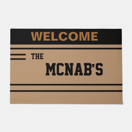 Customizable Family Name Personalized Welcome Doormat