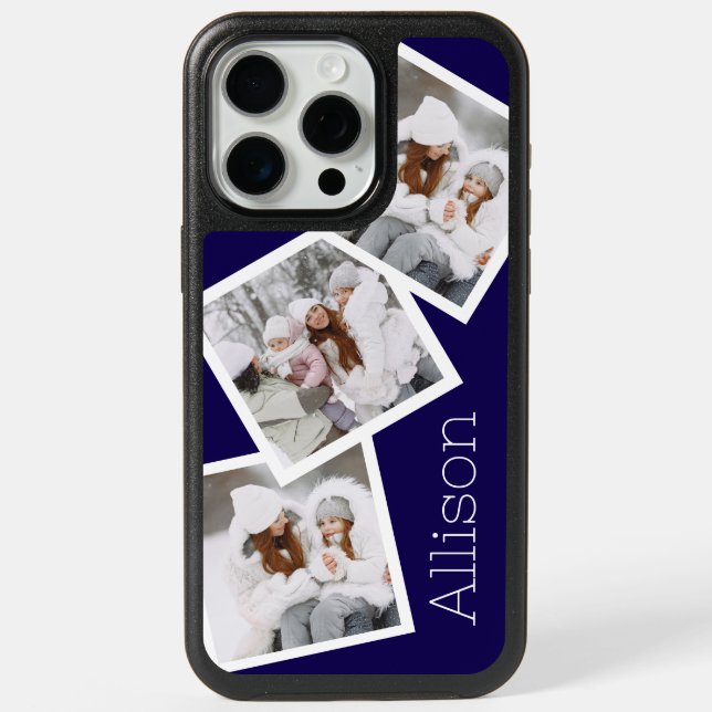 Customizable Family Photo Collage iPhone 15 Pro Max Case (Back)