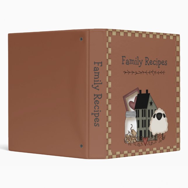 Customizable Family Recipe Cookbook Binder (Background)