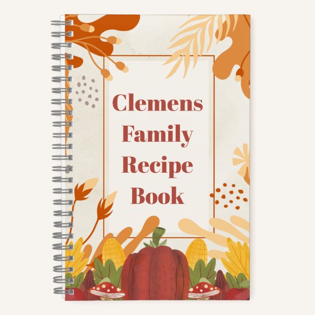 Customizable Family Recipe Notebook (Front)