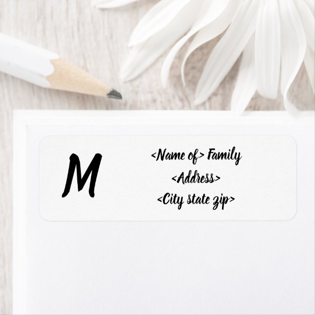 Customizable Family Return Address Label (Insitu)