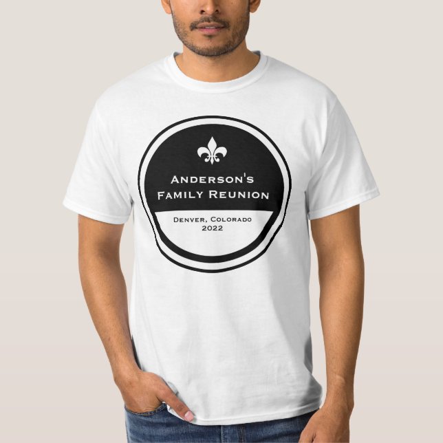 customizable family reunion fleur de lis T-Shirt (Front)