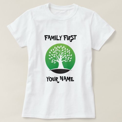 Customizable family reunion green tree T_Shirt