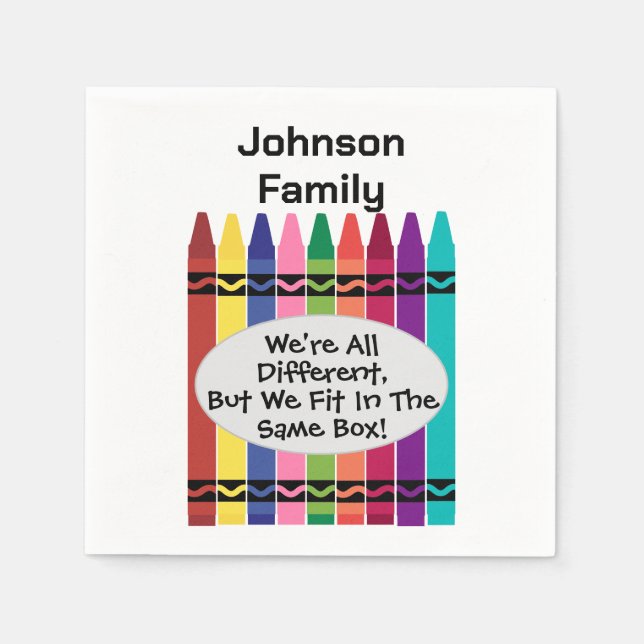 Customizable Family Reunion Napkins (Front)